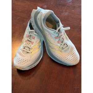 Saucony Endorphin Speed 2 Running Shoes Light Blue Yellow Pink Womens Sz 8.5